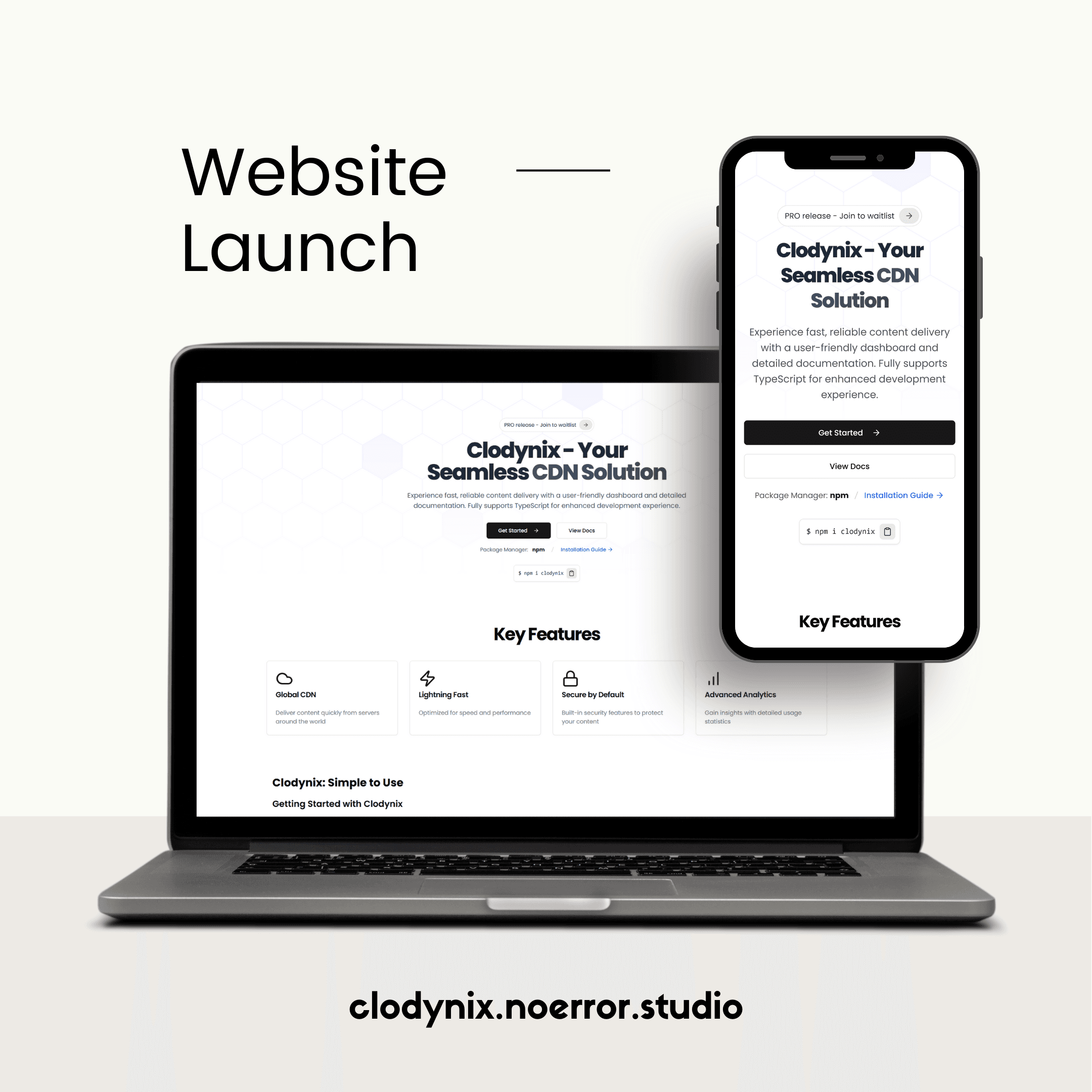 Clodynix Landing Page